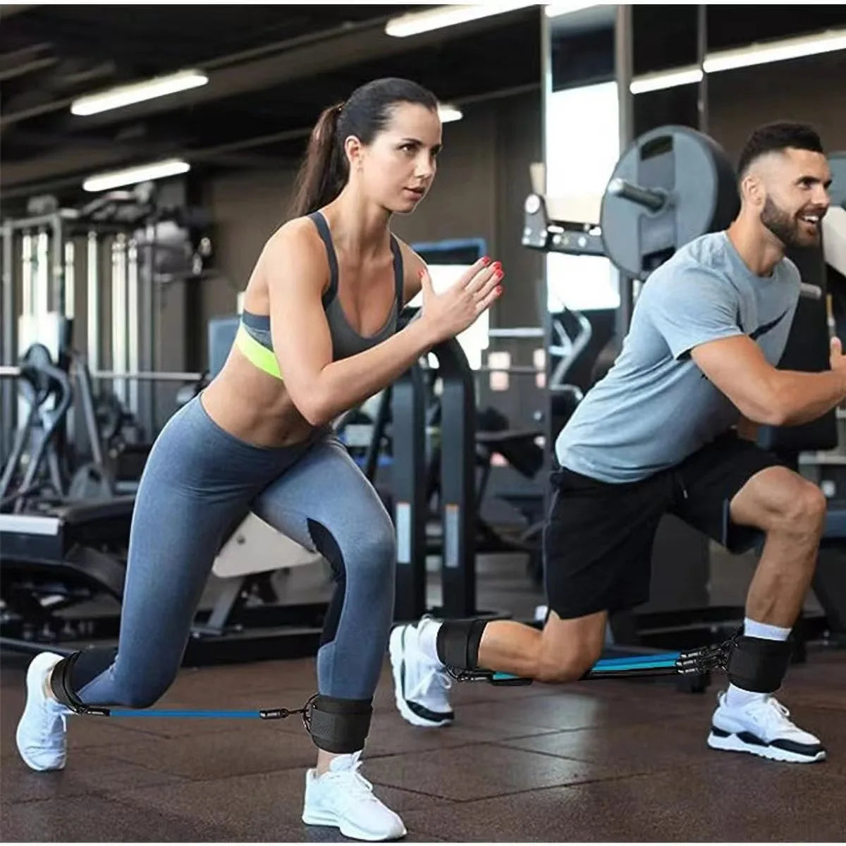 Ankle Resistance Bands with Cuffs for Women & Men - 3-Level Adjustable Leg & Glute Workout Equipment, Portable Home Gym Exercise Bands for Kickbacks, Hip Thrusts, Yoga, Strength Training