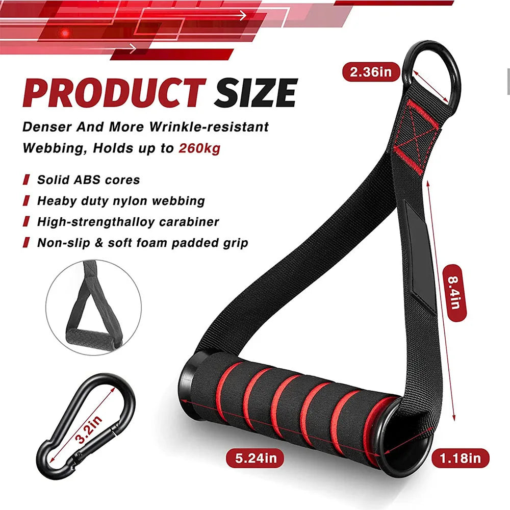 Exercise Handles, Replacement Cable Machine Attachments for Home Gym Equipment, Pulley System, Pilates, Resistance Bands, Strength Trainer, Heavy Duty Working Out Handles